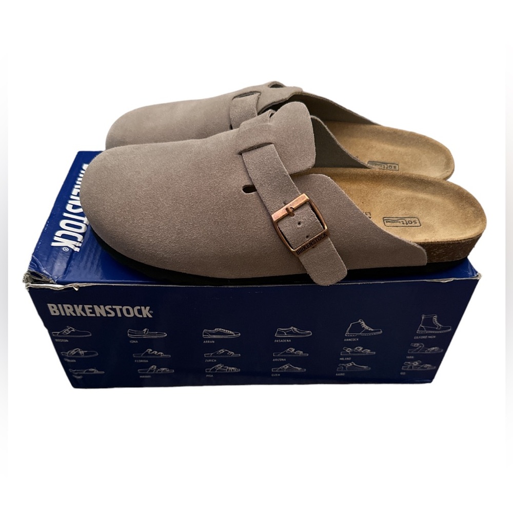 Birkenstock Boston soft footbed in Taupe - size 41